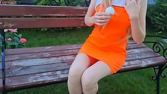 Public Masturbation With A Sexy Babe And Vibrator