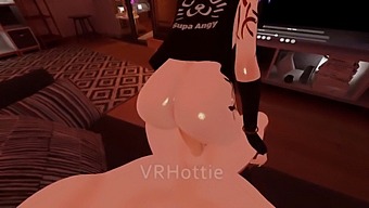 Intim Lapdance Och Pov-Kukgnyende På Soffan I Vrchat