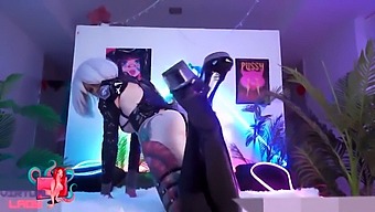 2b นางแบบเสมือนของ Nier Automata ที่ไม่รู้จักพอ ขี่สมาชิกขนาดใหญ่อย่างกระตือรือร้น