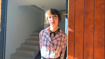 Францускиња Први Пут Покушава Анал.