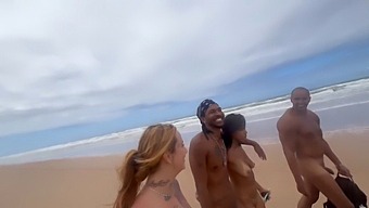 Nudist Beach Fun With Hot Friends And A Kinky Twist