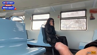 Katty West'S Daring Public Train Romp With A Mysterious Helper