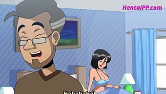 Fiul Vitreg Primește Ajutor De La Mama Vitregă Cu Țâțe Mari În Acest Desen Animat Hentai Necircumcis.